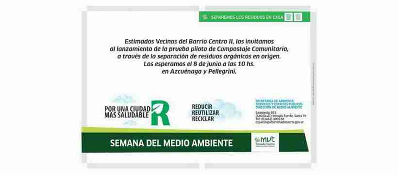Prueba piloto de compostaje comunitario en barrio Centro II Prueba piloto de compostaje comunitario en barrio Centro II
