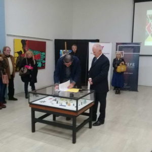 Freyre y Lamberto inauguraron muestra colectiva de artistas