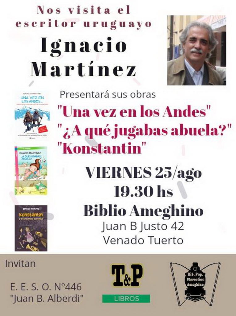 El escritor uruguayo Ignacio Martínez presenta sus libros en la biblio