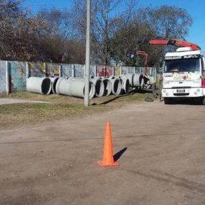 Avance desagües en calle Dimmer