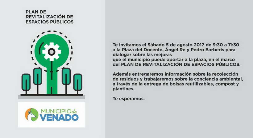 Plan de revitalización de espacios públicos