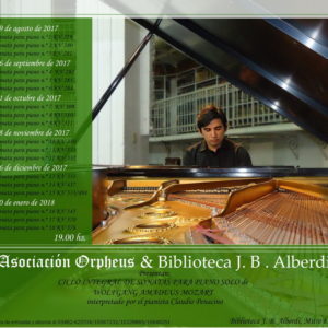 Ciclo de Sonatas de Mozart en Biblioteca Alberdi Ciclo de Sonatas de Mozart en Biblioteca Alberdi