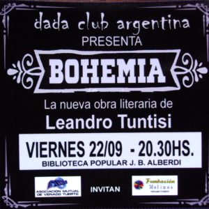 Leandro Tuntisi presenta “Bohemia” en Biblioteca Alberdi Leandro Tuntisi presenta “Bohemia” en Biblioteca Alberdi