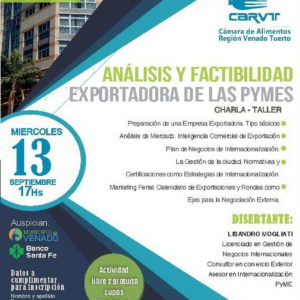 Charla taller “Análisis y factibilidad exportadora de las Pymes” Charla taller “Análisis y factibilidad exportadora de las Pymes”