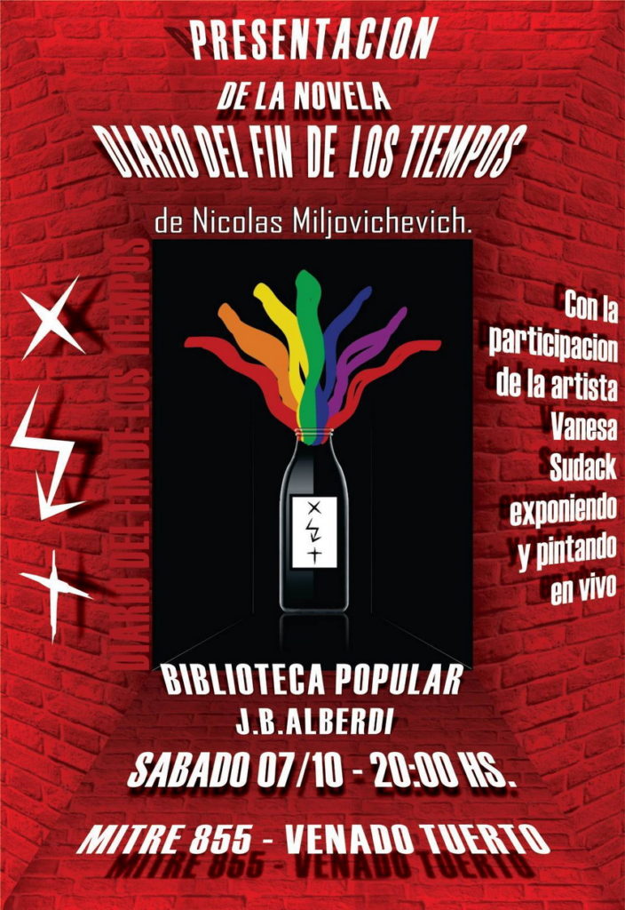 En la Biblioteca Popular Alberdi Nicolás Miljovichevich presenta su novela  “Diario del fin de los tiempos”