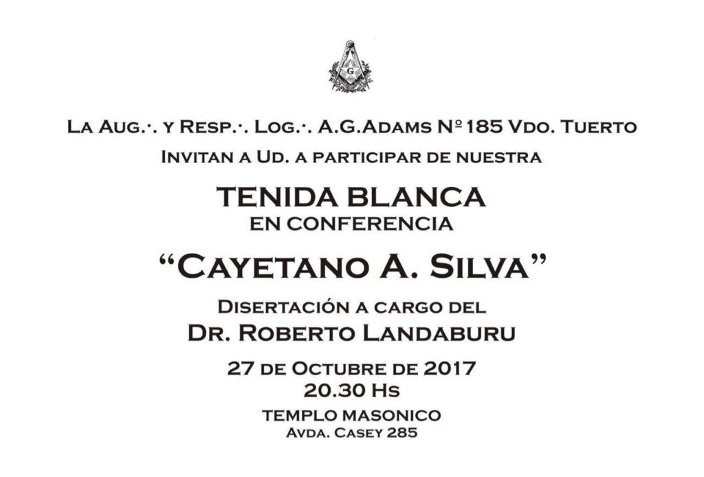 Tenida Blanca y conferencia de la Logia Ag Adams