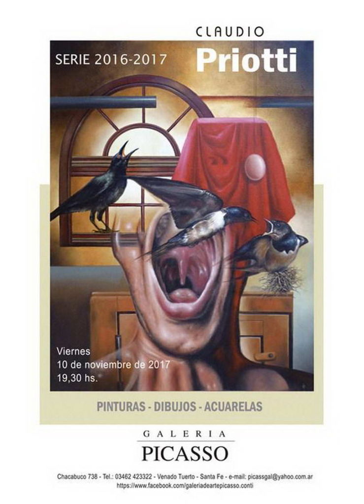 Claudio Priotti presenta su muestra “Hermosas pesadillas”