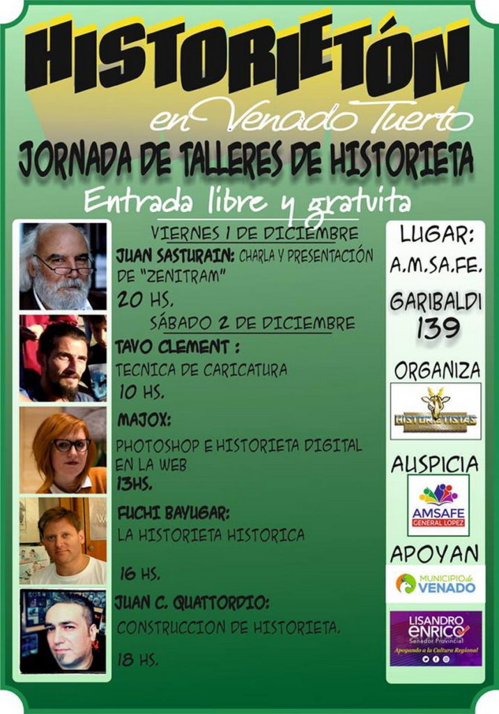 Charla de sasturain en la apertura de “El Historietón”