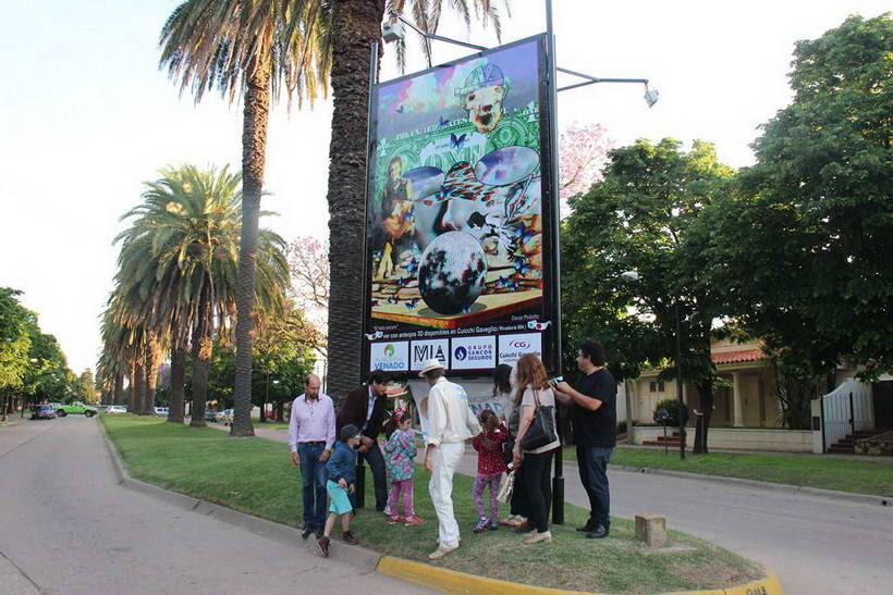 Presentaron nuevos murales 3d de Oscar Poliotto