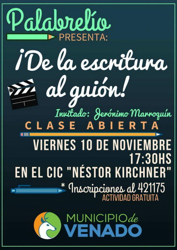 Clase abierta “De la Escritura al Guión” en el CIC