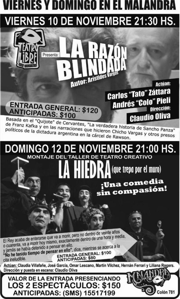 Malandra presenta variada programación teatral
