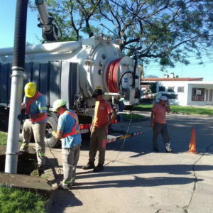 Desobstrucción en Alem y 2 de Abril Desobstrucción en Alem y 2 de Abril