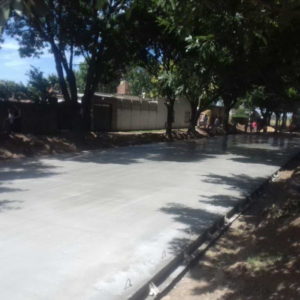 Trabajos de pavimento en Chacabuco y Garbarino