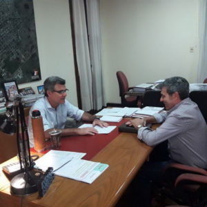 Reunión entre el intendente José Freyre y el diputado provincial Oscar Pieroni
