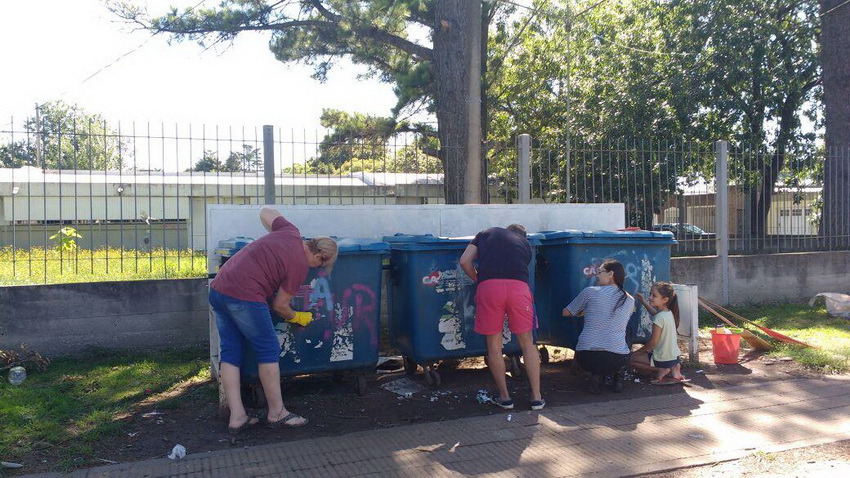 Acondicionaron Estación de Reciclaje en plaza Escribano