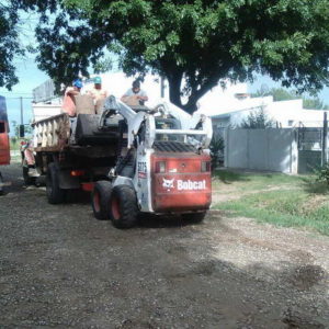 Base de pavimento en pasaje Alcorta