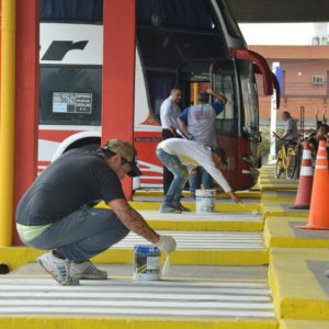 Avanzan obras de mejoras en la Terminal de Ómnibus