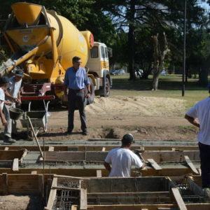 Avanza la construcción de la fuente de plaza San Martín