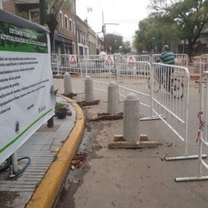 Cierre de calzada en Belgrano y Rivadavia