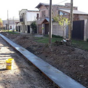 Avances en cordón cuneta y desagües pluviales