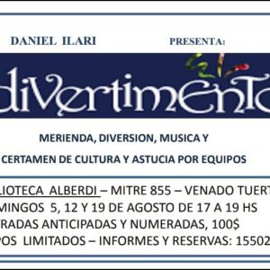 Biblioteca Alberdi presenta “Divertimento” Biblioteca Alberdi presenta “Divertimento”