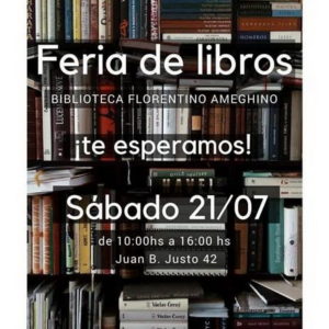 Invitación Feria de Libros, sábado 21 de julio de 10 a 16, en Juan B. Justo 42. Invitación Feria de Libros, sábado 21 de julio de 10 a 16, en Juan B. Justo 42.