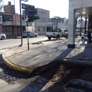 Ejecución de rampas en esquinas céntricas