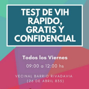 Test de VIH en vecinal Rivadavia Test de VIH en vecinal Rivadavia