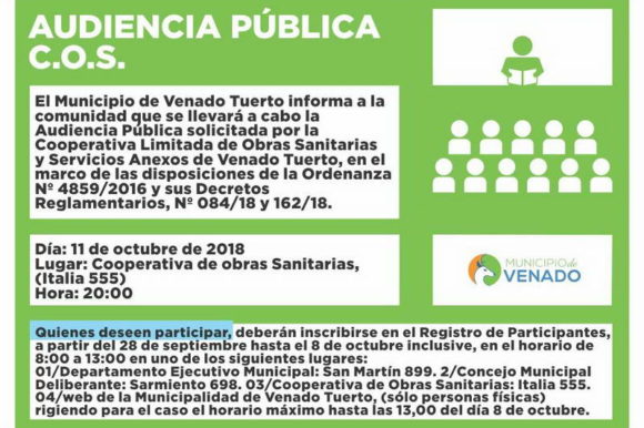 El viernes se abre el registro para audiencia pública de Obras Sanitarias