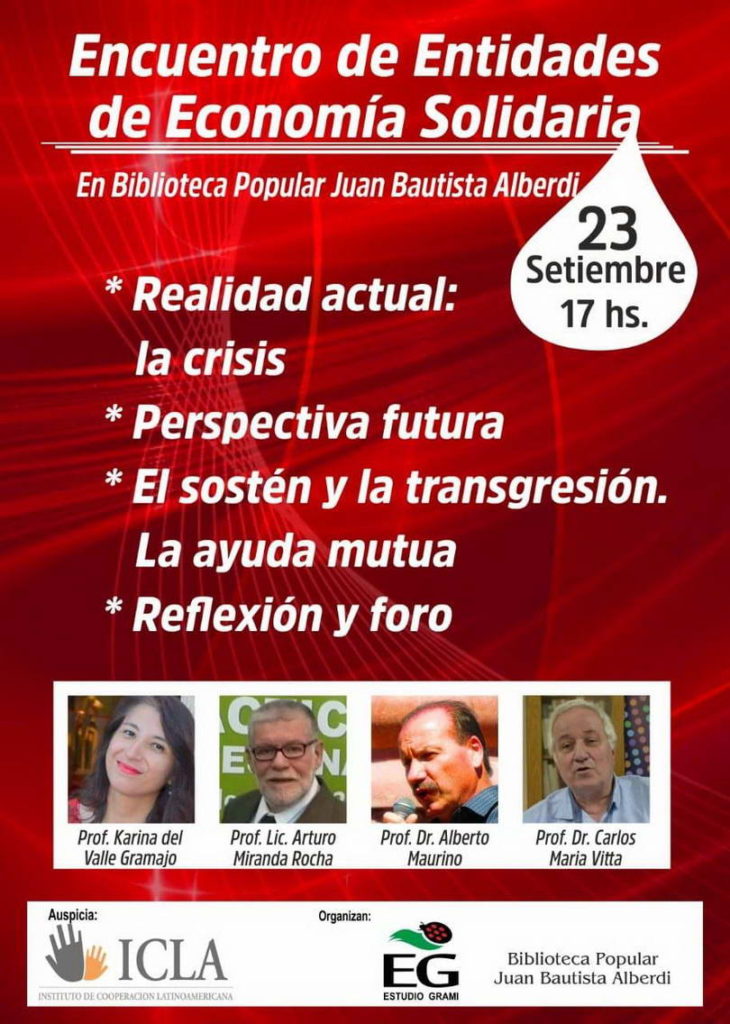 Foro de economía solidaria en Biblioteca Alberdi