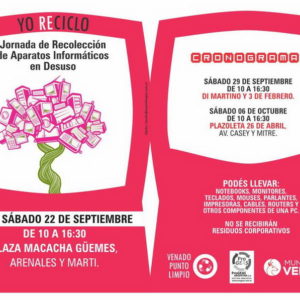 Campaña de recolección de informáticos prosigue en plaza Macacha Güemes Campaña de recolección de informáticos prosigue en plaza Macacha Güemes
