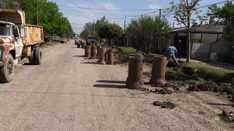 Tareas de obras públicas en Barrio Norte Tareas de obras públicas en Barrio Norte