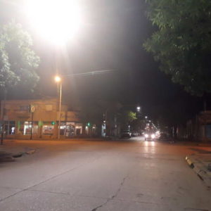 Plan de alumbrado en calle Brown