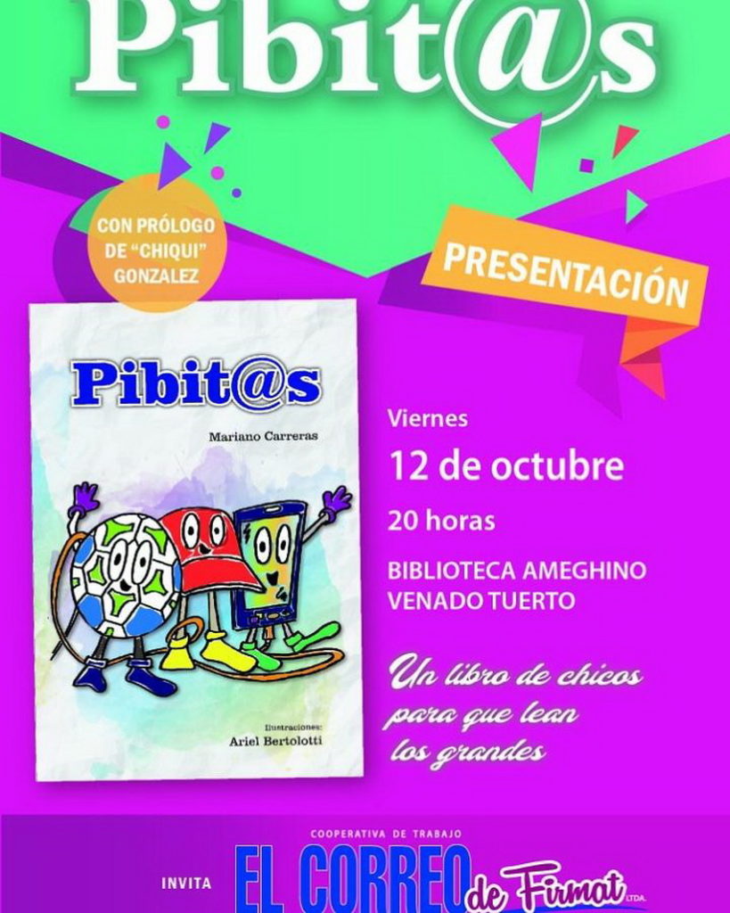 El periodista y escritor Mariano Carreras presenta su libro “Pibit@S”