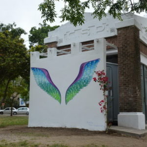 Un mural en plaza San Martín Un mural en plaza San Martín