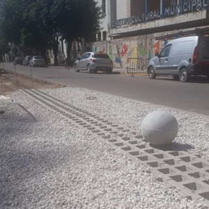 Remodelan cantero de calle Belgrano