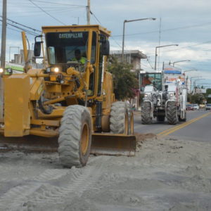 Trabajos de fresado en tramo de Avenida Santa Fe