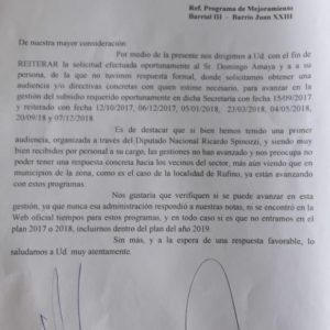 Insisten ante nación para incorporar al PROMEBA el Juan XXIII