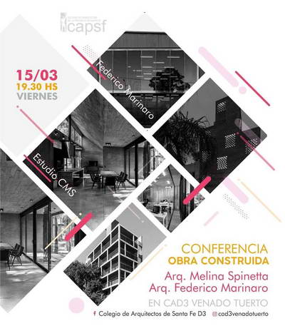 Destacados profesionales disertarán en el Colegio de Arquitectos D3