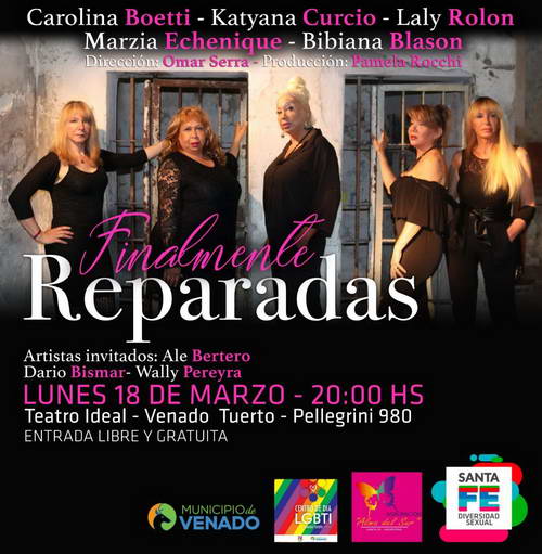 Presentan la obra “Finalmente reparadas” en Teatro Ideal
