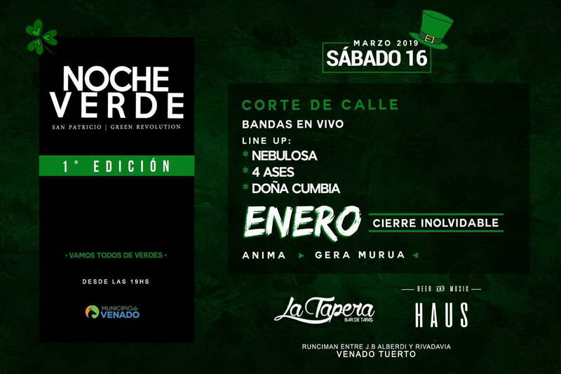 La Tapera y Haus Bar presentan “Noche Verde”, celebrando San Patricio