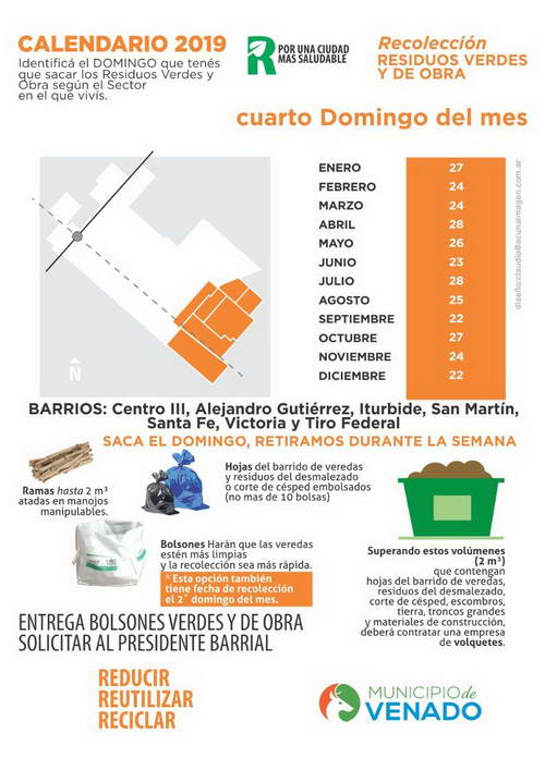Recolección de restos verdes y de obra
