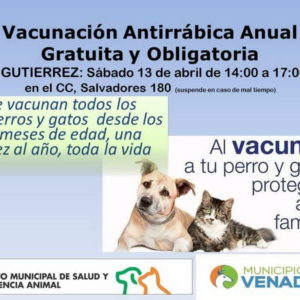 Vacunación antirrábica en barrio Gutiérrez