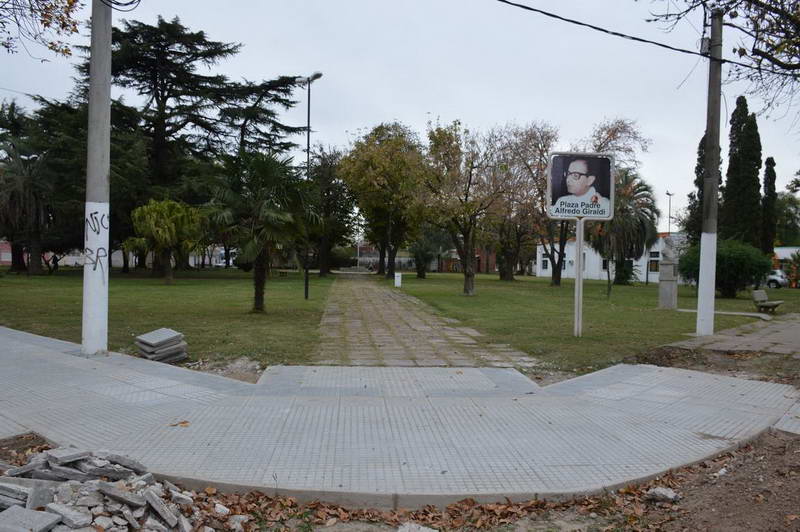 La remodelación de plaza Giraldi avanza a ritmo sostenido