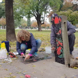 Intervención artística en plaza San Martín