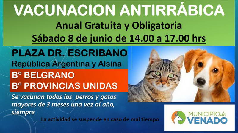 Campaña de vacunación antirrábica gratuita Campaña de vacunación antirrábica gratuita