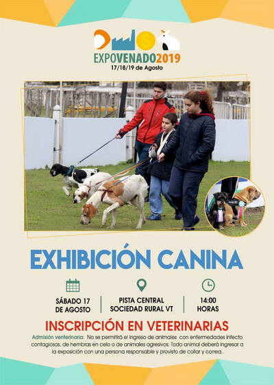 Exhibición canina en Expovenado 2019