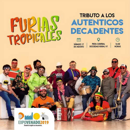 Furias tropicales presentará en Expovenado 2019 su tributo a Los Decadentes