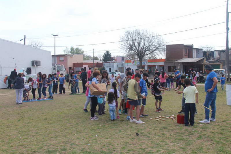 Festejo de los chicos del Alejandro Gutiérrez