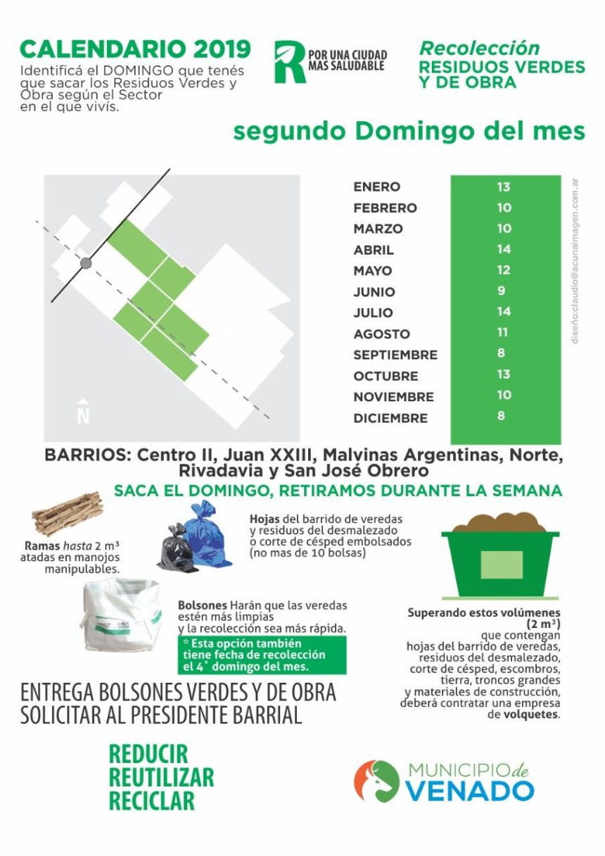 Recolección de restos verdes y de obras